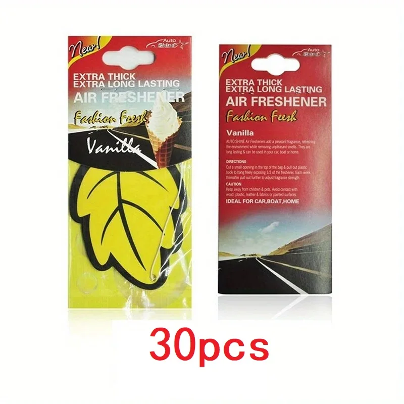 Vanilla Scented Leaf-Shaped Hanging Car Air Freshener
