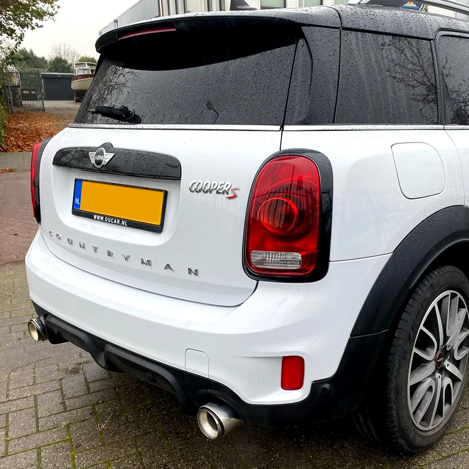 Glanzend Zwarte Covers Koplampen, Achterlichten En Gril Passend Voor Mini F55, F56 En F57