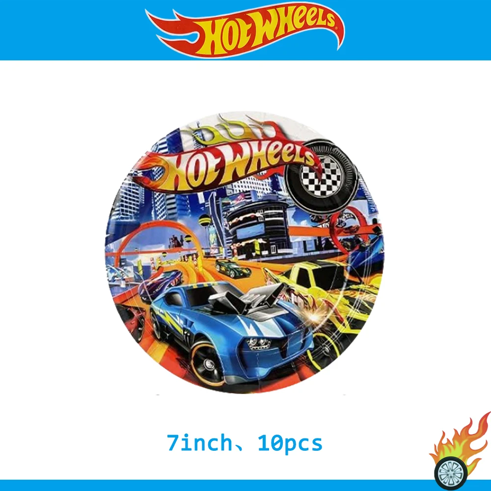 Hot Wheels Car Boy's Birthday Party Decorative Tableware Set Balloon Table Cloth Banner Baby Shower Party Car Toy Supplies party supplies,birthday party supplies,disposable tablecloth,birthday tableware set