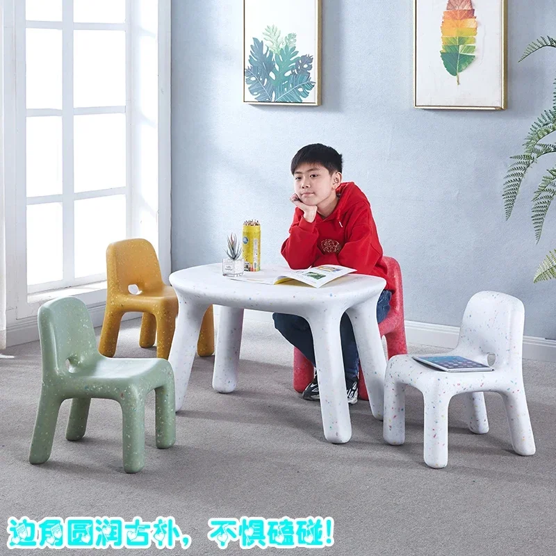 Children's Small Chair Dining Table and Chair Small Stool Bench Kindergarten Baby Writing Low Stool Household Armchair