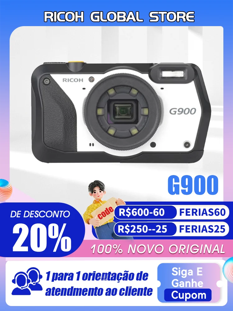 Ricoh G900 액션 카메라 산업용 디지털 카메라 전천후 방수 낙하 방지 마이크로그래프, 부식 방지 Ricoh g900