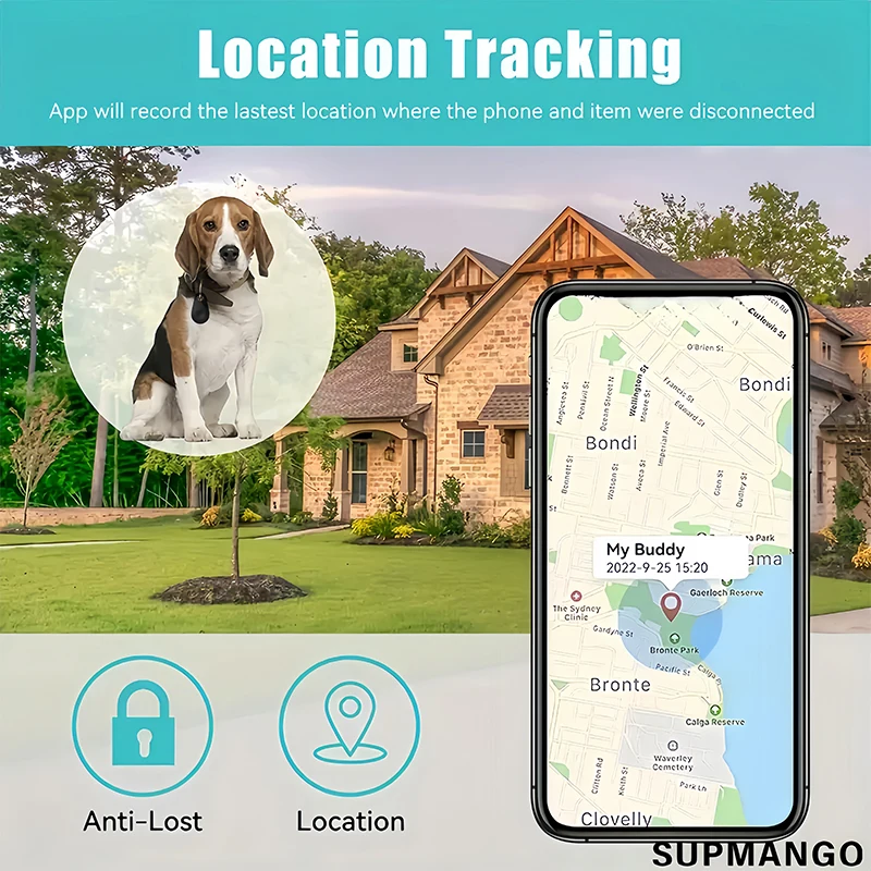 GPS Bluetooth Tracker Mini GPS Mobile BT Anti-Lost Tracker Two-way Positioning IOS Android Smart Locator Accessory Find Pets Children Wallets