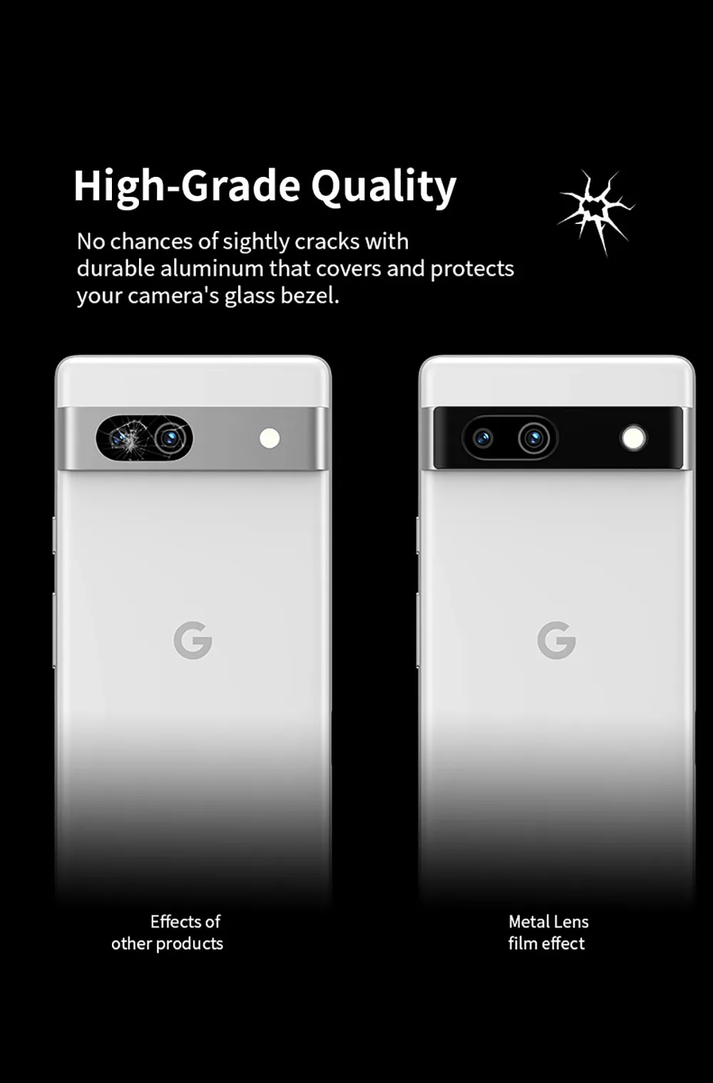 Aluminum Alloy Camera Protector For Google Pixel 7 Pro Case Gogle Pixel7 7pro 6a Pixel6a