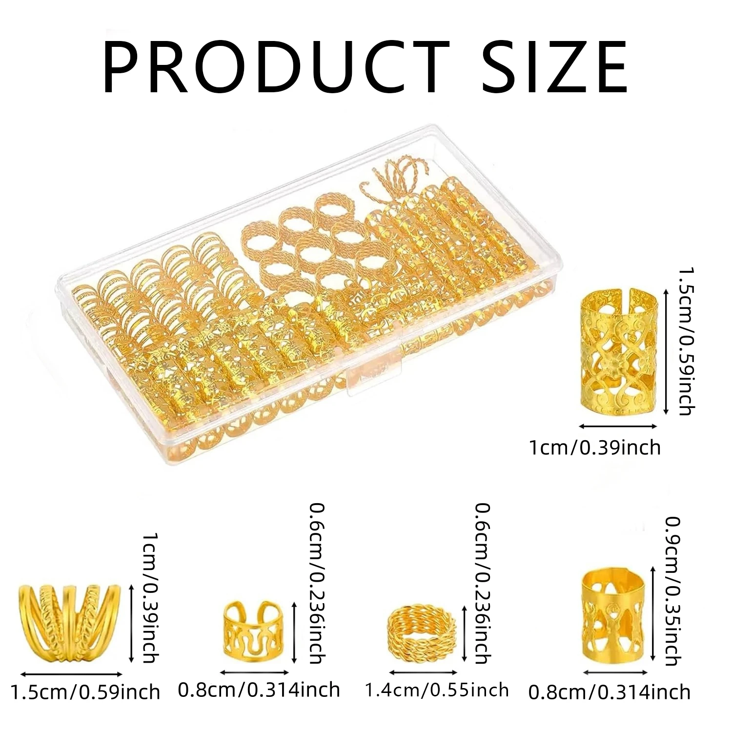 50pcs Heart Shaped elements Hair Rings Women Hair Braiding Decoration