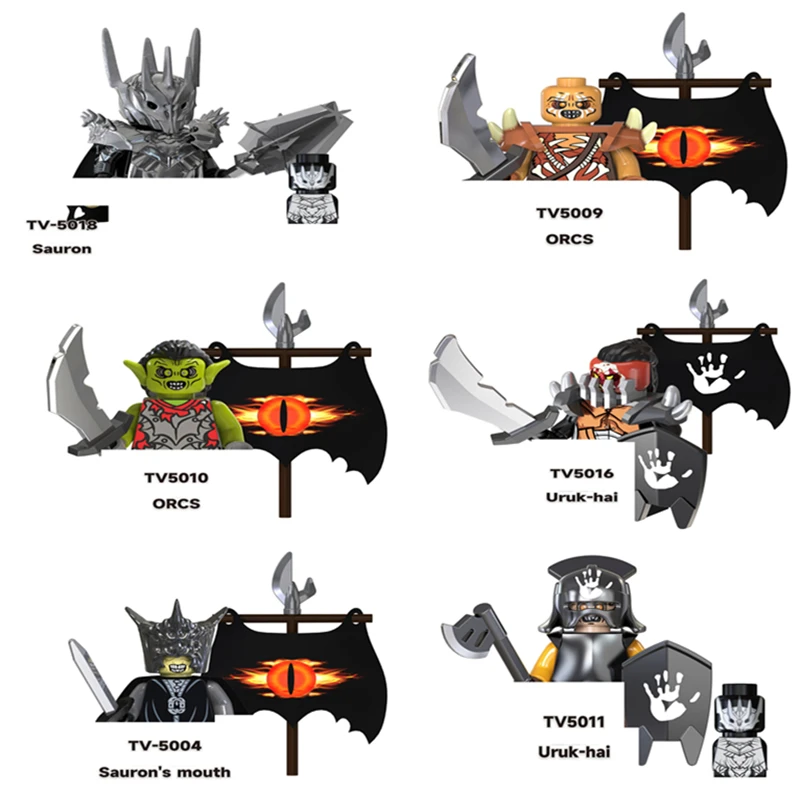 

Anime Figure Mini Building Block Figurines, Strong Orcs, Assembled Building Block Toys, Children's Birthday Gifts