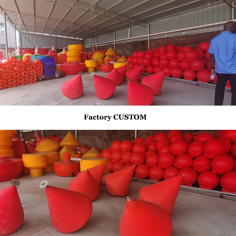 700*900mm White Yellow Surface Marker Buoy Aids to Navigation Marine Buoy Small Maritime Signaling Buoys Conical Float