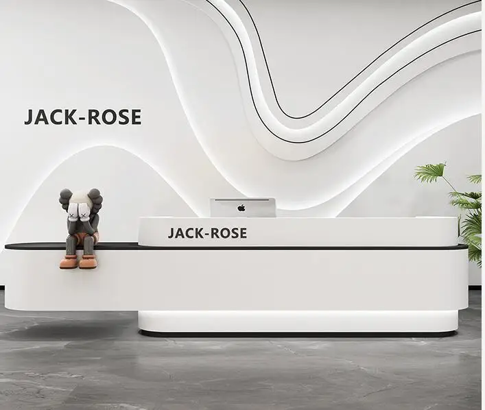 미용실 계산원 심플 모던 트레이닝 조직 회사 호텔 리셉션 데스크 의류 매장 분위기 바 