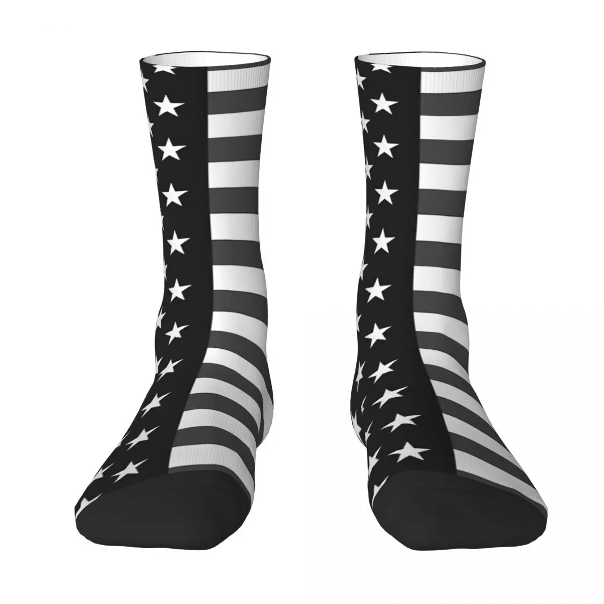 Monochrome USA Flag Adult Socks,Unisex socks,men Socks women Socks mens 3d printed national flag socks women casual national flag cotton socks stripe fashion flag casual sock comfortable