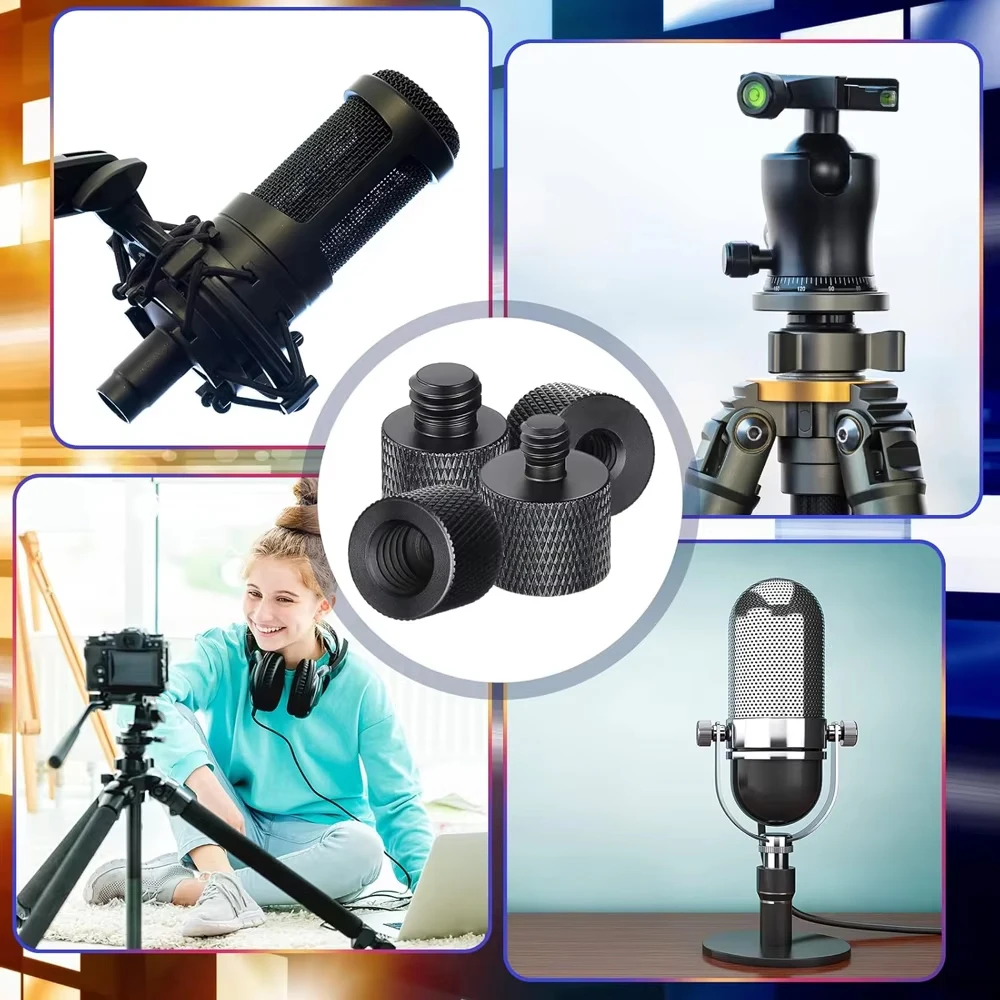 Camera Screw Adapter Mount Set for GoPro DJI Osmo insta360 SJCAM Tripod Microphone Flash Light 1/4 to 1/4 3/8 M6 M8 M5