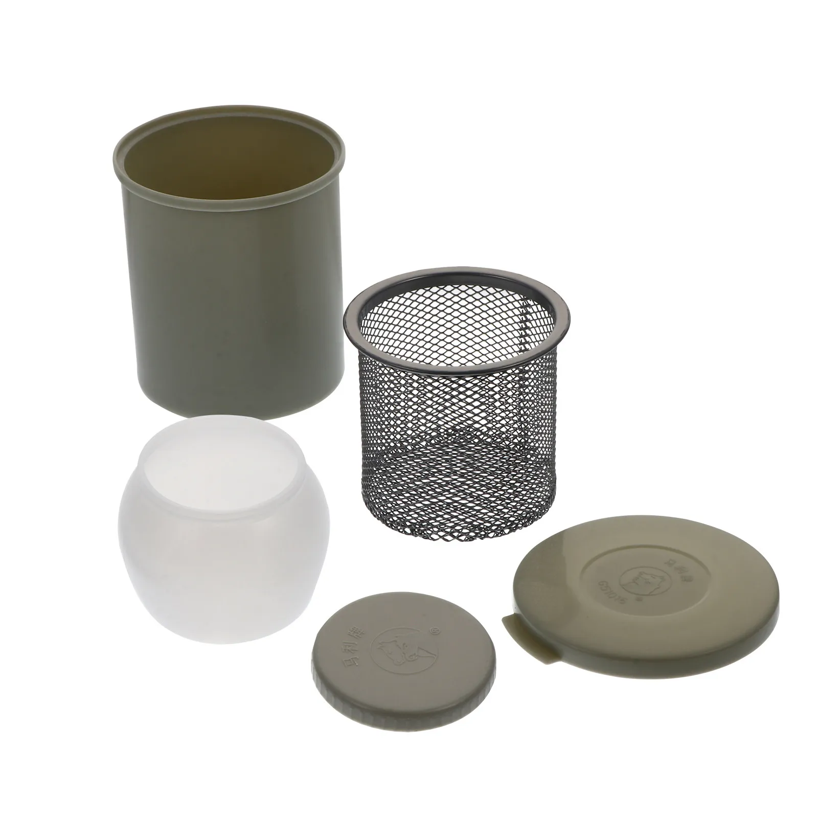 그림붓 세척기(스트레이너 포함) - 고강도 플라스틱 및 스테인리스 스틸 브러쉬 세척 버킷 (유화, 아크릴, 수채화, 펜용)