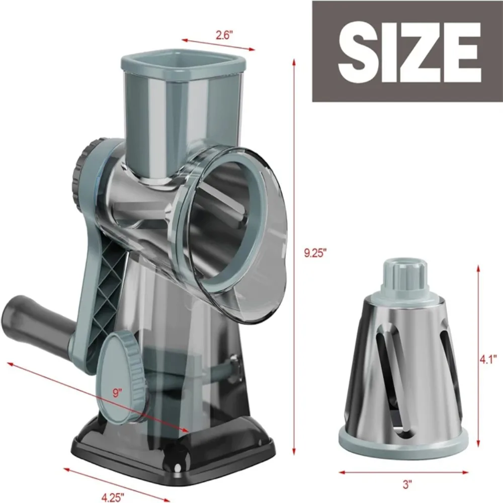 3 in 1 Rotary Cheese Grater Versatile Blender Peanut Nuts Grinder Food Cutter Kitchen Gadgets Cheese Vegetable Shredder
