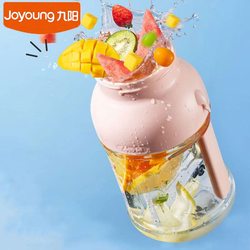 

Joyoung 1L Portable Juicer Cup 2400mAh Battery Outdoor Juice Maker Dual Use Sports Bottle BPA Free Milkshake Blender Rapid Stir