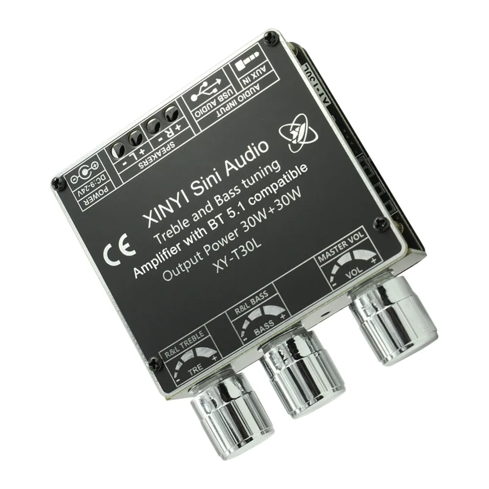 XY-T30L HIFI 2.0 스테레오 블루투스 호환 5.1 디지털 앰프 보드, 듀얼 채널, 고저음 조정