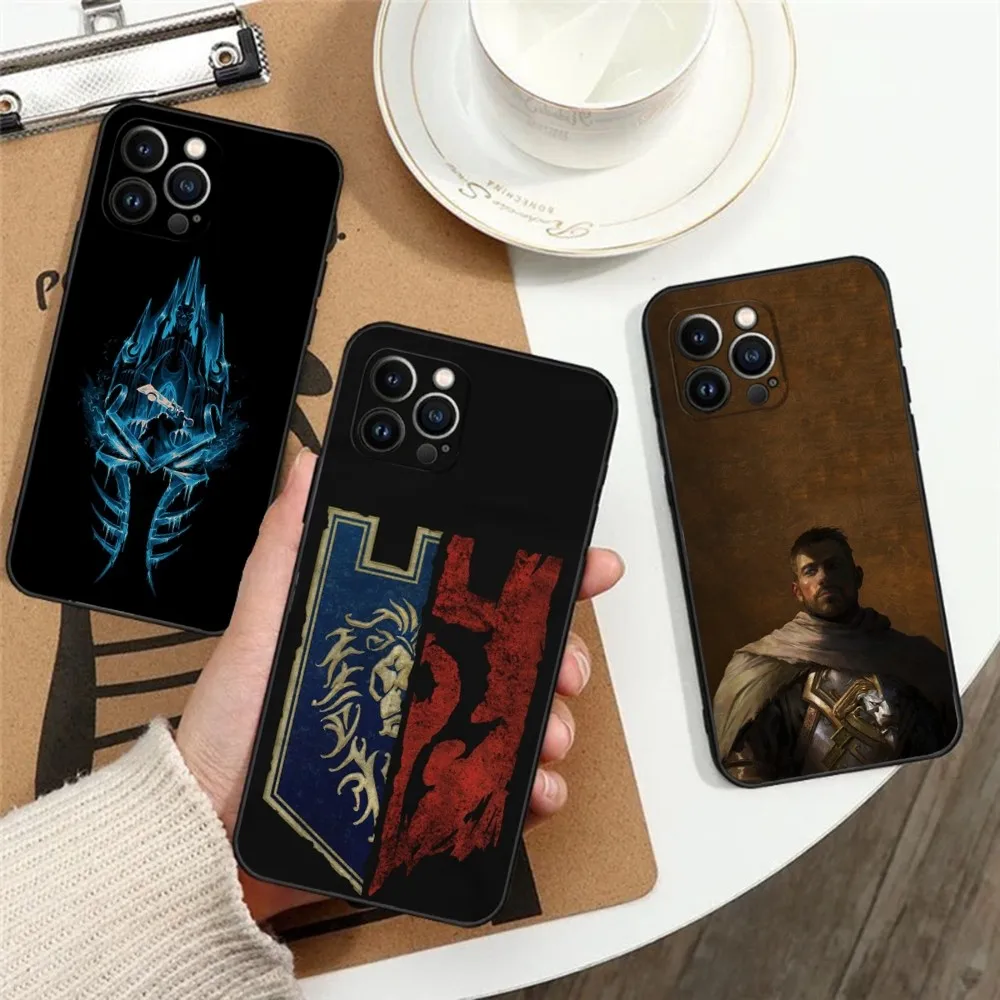 W-Wow W-World Of W-Custodia Per Telefono Da Gioco Warcraft Per Apple Iphone 15,14,13,12,11,Xs,Xr,X,8,7,Pro,Max,Plus,Mini Silicone
