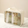 1PCS Travel Organizer Bath Toiletry Wash Storage Bag Case Black Red Blue Zipper Clear Makeup Bags Pouch Women's Cosmetic Bag 2