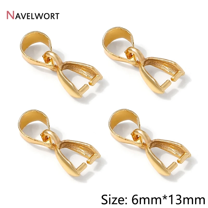 14K vergoldetes Messing Metall Anhänger Pinch Bail für Schmuck, Anhänger Pinch Clip für Halskette Herstellung Zubehör Schmuck Materialien – Detail 17