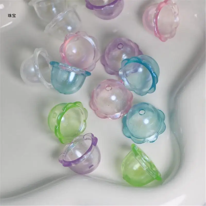 

X5QE 380 Pcs Jellyfish Pendants Multicolor Hang Tags Plastic Earrings Clip Jewelry Necklace Pendant DIY Accessories
