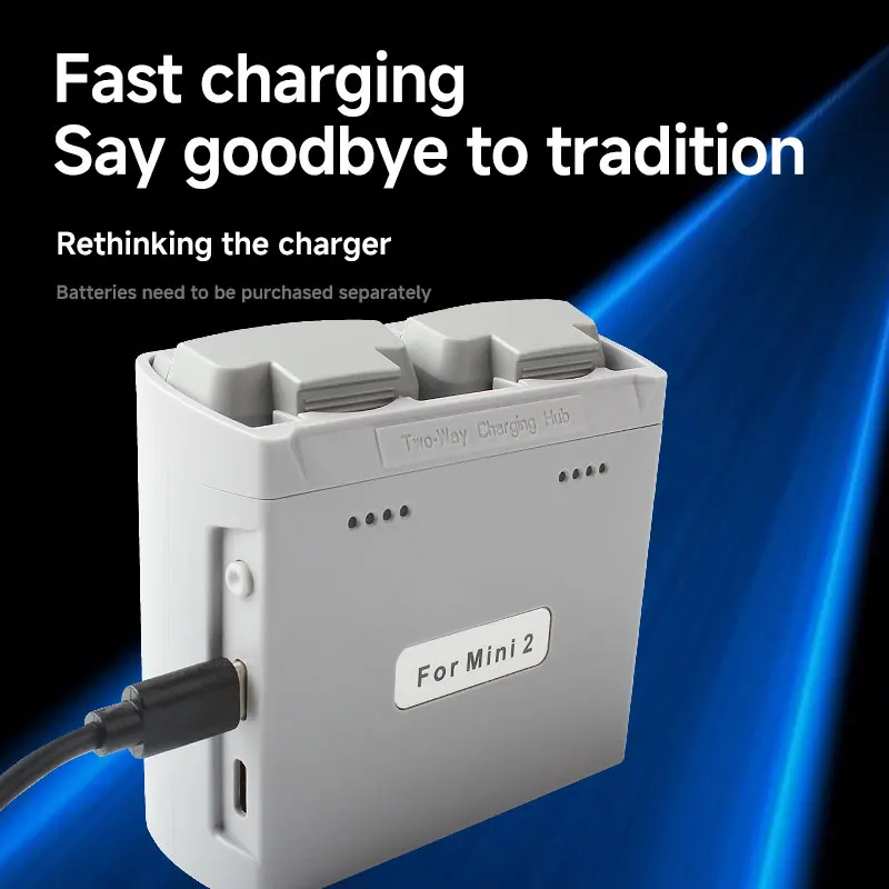 Chargeur Hub Batterie DJI Mini 2/SE/Mini 4K - Bidirectionnel USB