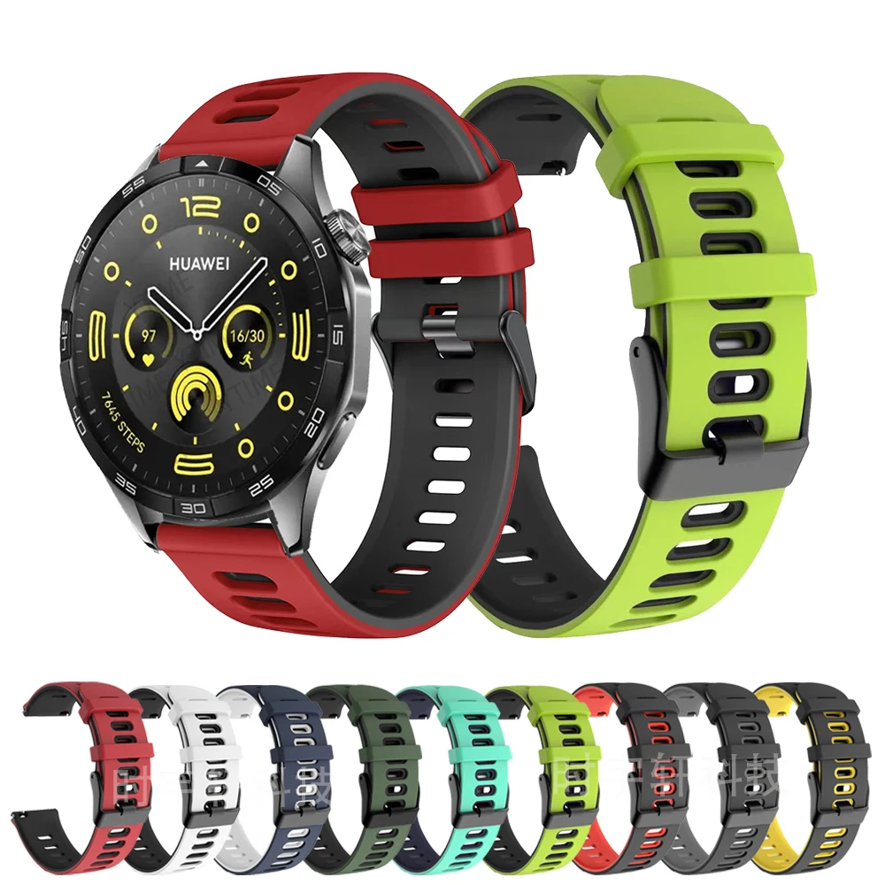 

Ремешок силиконовый для Huawei Watch GT 4 46 мм, спортивный браслет для Huawei Watch 4 3/GT 2 Pro/GT Runner 2E/GT 2 GT 3 42 мм, 20 мм 22 мм