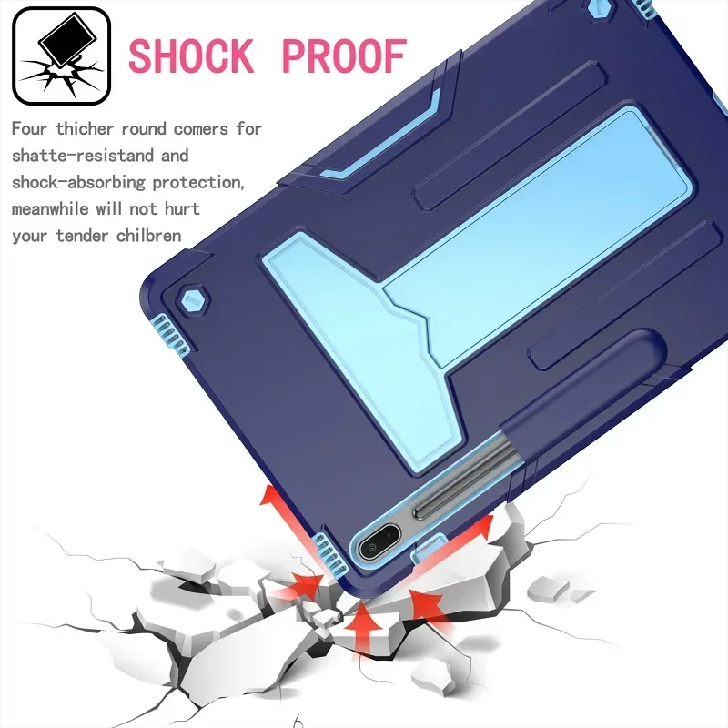 Capa Híbrida à Prova de Choque Tablet com s Pen Holder Capa para Samsung Galaxy Tab s9 s8 11 Plus 124 s7 fe Sm-t970 T870 T730 X710 X810 - Imagem 6