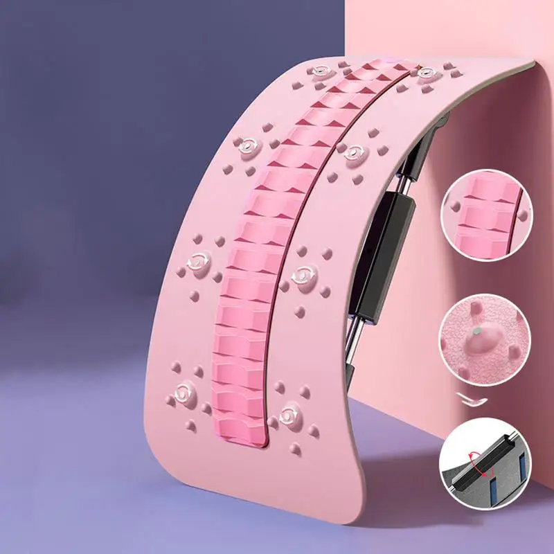 Back Cracker Support Spine Lumbar Cracker Board Adjustable Lumbar Support Back Massager Cracking Device Posture Corrector
