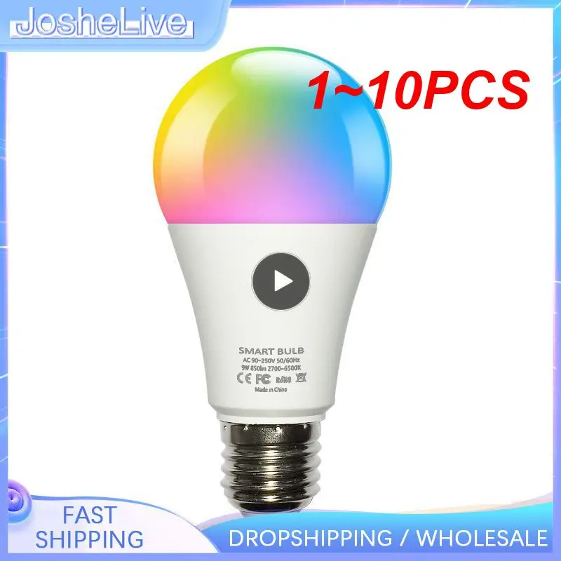 

1~10PCS Tuya Wifi/ Smart Bulb Alexa Led Lamp E27 RGB Smart Light Bulbs 110V 220V Smart Lamps For Assisatnt Smart