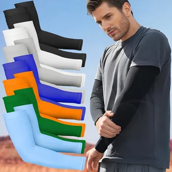 5 pairs of breathable sun protection arm sleeves, universal UV protection glove sleeves for men and women, suitable for outdoor