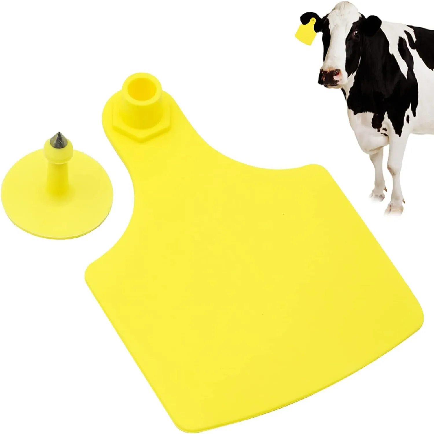 Livestock Ear Tags Big Blank 100PCS Identification Precision Tags for Cattle Cows Pigs Hog Goats Sheep Pig Calf Animal