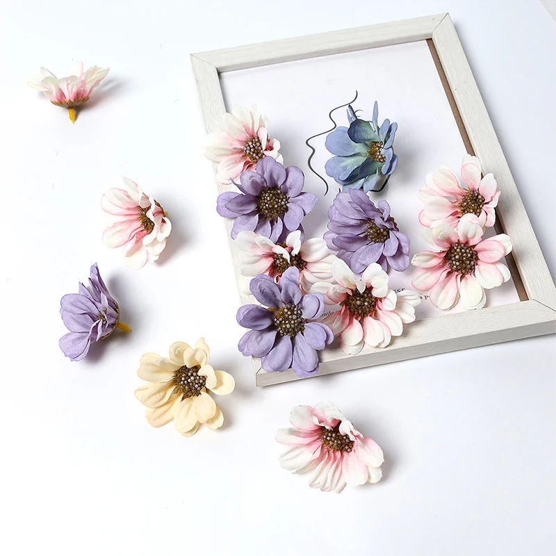 20/50 Stück künstliche Blumen, Gänseblümchen, künstliche Blumen für Zuhause, Hochzeit, Dekoration, DIY, Blumenmuster, Bastelbedarf, Zuhause, Party, Dekoration – Detail 15