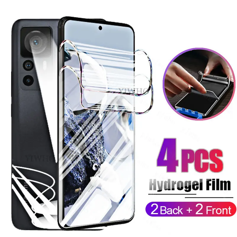 Pellicola Idrogel Da 4 Pezzi Per Xiaomi 12T Pro Ultra Proteggi Schermo Non In Vetro Per Xiaomi 12S Pro Ultra 12 Lite Ne Pellicola Protettiva Posterior