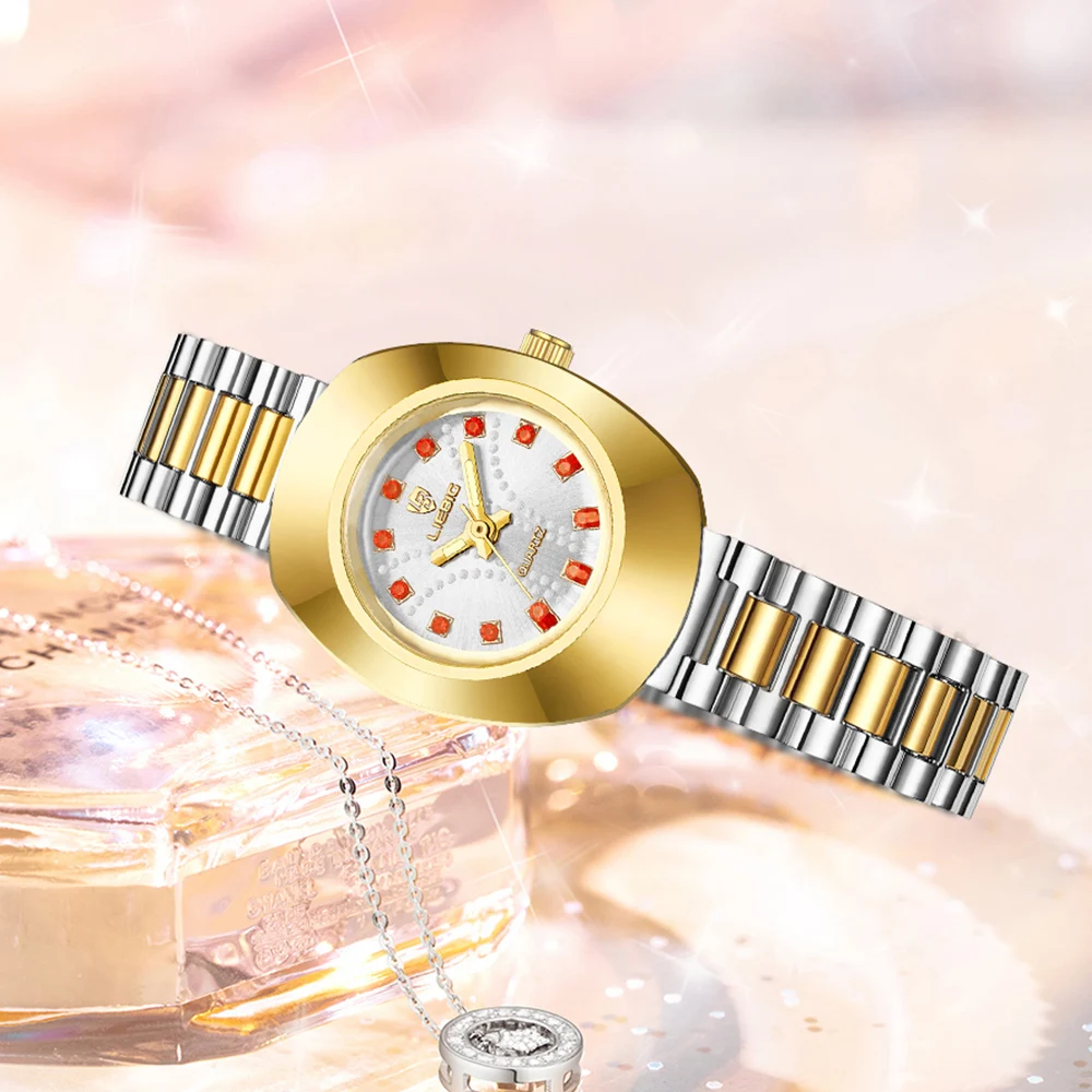 Quartz watch womens watch fashion couple watches Golden couple watches men's watches women's quartz watch female waterproof luxury wristwatch relogio feminino casual male clock