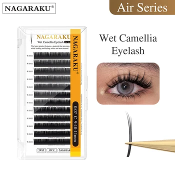 NAGARAKU Wet Set Camellia Eyelash Extension Natural Soft Volume Fans Spike Lashes Anime Manga Effect 1