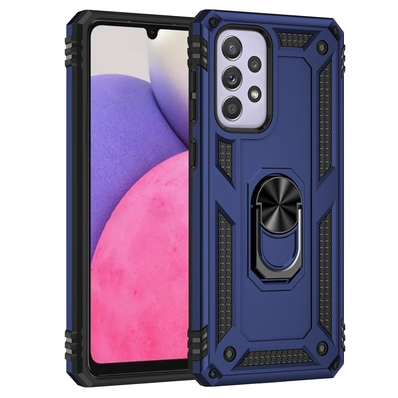 Coque blindée antichoc avec anneau métallique, étui pour Samsung Galaxy A54 A53 A52 A12 A13 A33 A23 A73 A14 A51 A50 A22 A32 A04 A34 A03s A72_voghion.com
