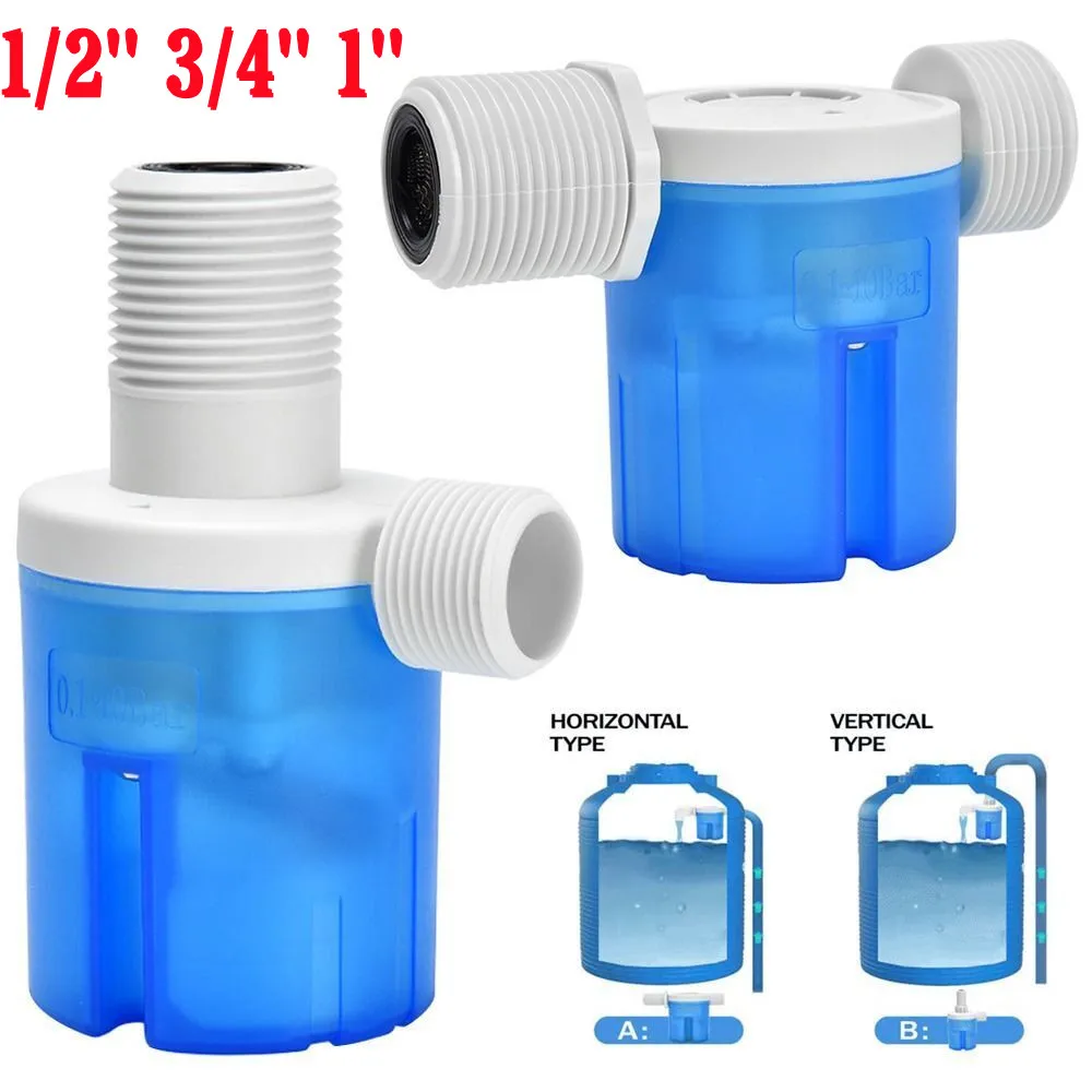 

1/2" 3/4" 1" Practical Water Level Control Replacement Full Automatic Float Valve Anti Corrosion Nylon Ball Balve for Water Tank