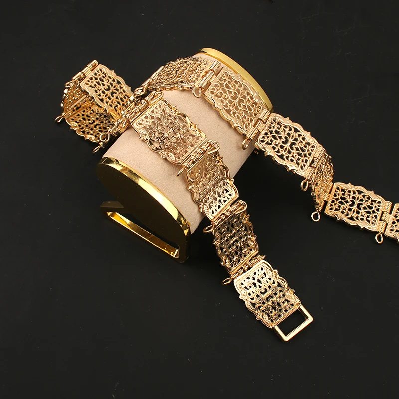 Dicai Moroccan Belt Wedding Jewelry Algerian Wedding Dress Robe Belt Gold Color Silver Color Waist Jewelry Bridesmaid Weddings bridal waistband bridal dress decoration