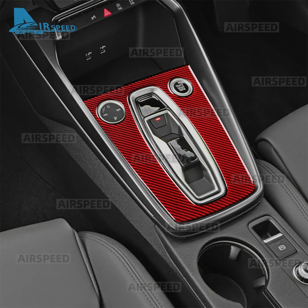아우디 A3 S3 8Y 2025 2026 LHD RHD 차량용 리얼 소프트 카본 파이버 스티커 자동 기어 변속 패널 액세서리 인테리어 트림