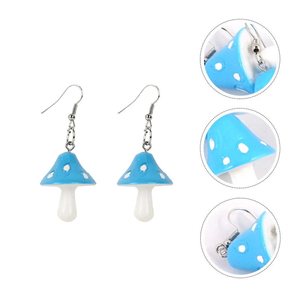 

1Pair Creative Mushroom Ear Danglers Unique Ear Pendants Women Ear Accessories