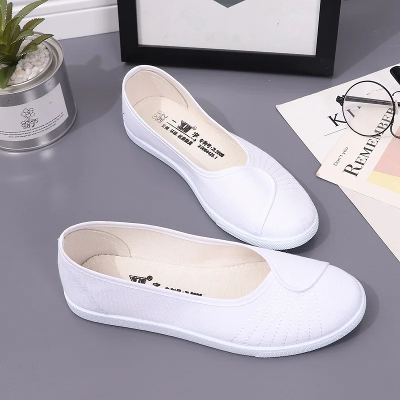 Female Footwear Denim White Flat Women's Shoes Slip on Shoe Offers Free Shipping Y2k Fashion Offer Promotion Light Casual 2024