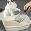 Stainless Steel Cat Litter Scoop Metal Small Holes Long Handle Litter Box Scooper Ergonomic Tool 3