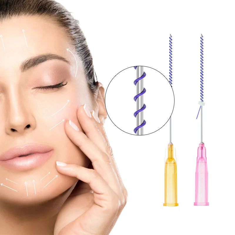 الطبية الصف PDO أحادية المسمار تورنادو الموضوع 50 قطعة/الحقيبة 30g13mm 30g25mm الوجه الخد الشفاه رفع خط