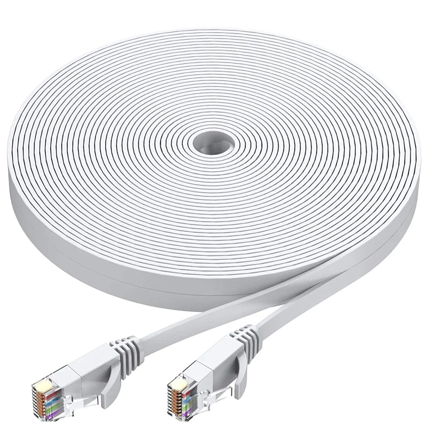 High-Speed Slim Flat Ethernet Cable - 1000M Weatherproof Network Cord