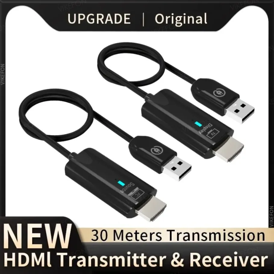 30M Wireless Transmission Video Transmitter and Receiver HDMI Extender Display Adapter Cable Screen Mirror For Camera PC To TV