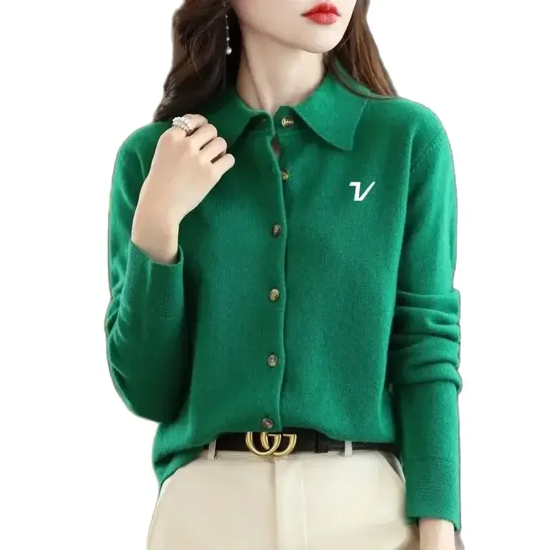 Autumn Golf Wear Women Luxury Brand Golf Sweater Fashion Polo Shirt Women's Clothes Korean Casual Knit Cardigan