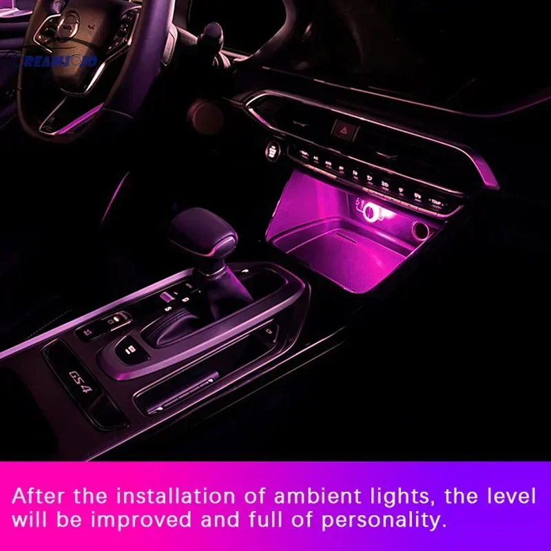 Luce LED per atmosfera USB per auto, luce notturna colorata, modifica gratuita, luce per atmosfera per auto, decorazione per interni, luci domestiche - Image 4