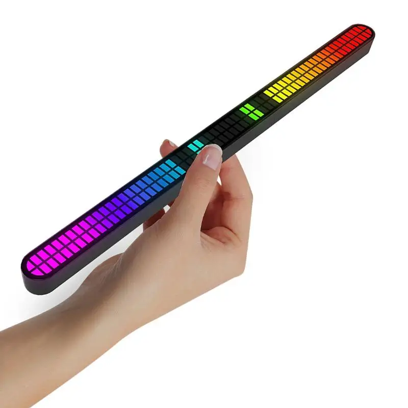 30cm 더블 로우 64비트 조명 제어 고품질 내구성 실용적인 RGB 픽업 LED 바 충전식 자석 설치 음악 ...