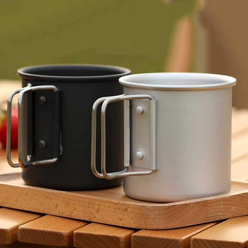 

300ml Portable Folding Water Cup Outdoor Camping Coffee Tea Beer Mug Teacup Mug Tablewar Ultra Light Aluminum Alloy Camping Cup