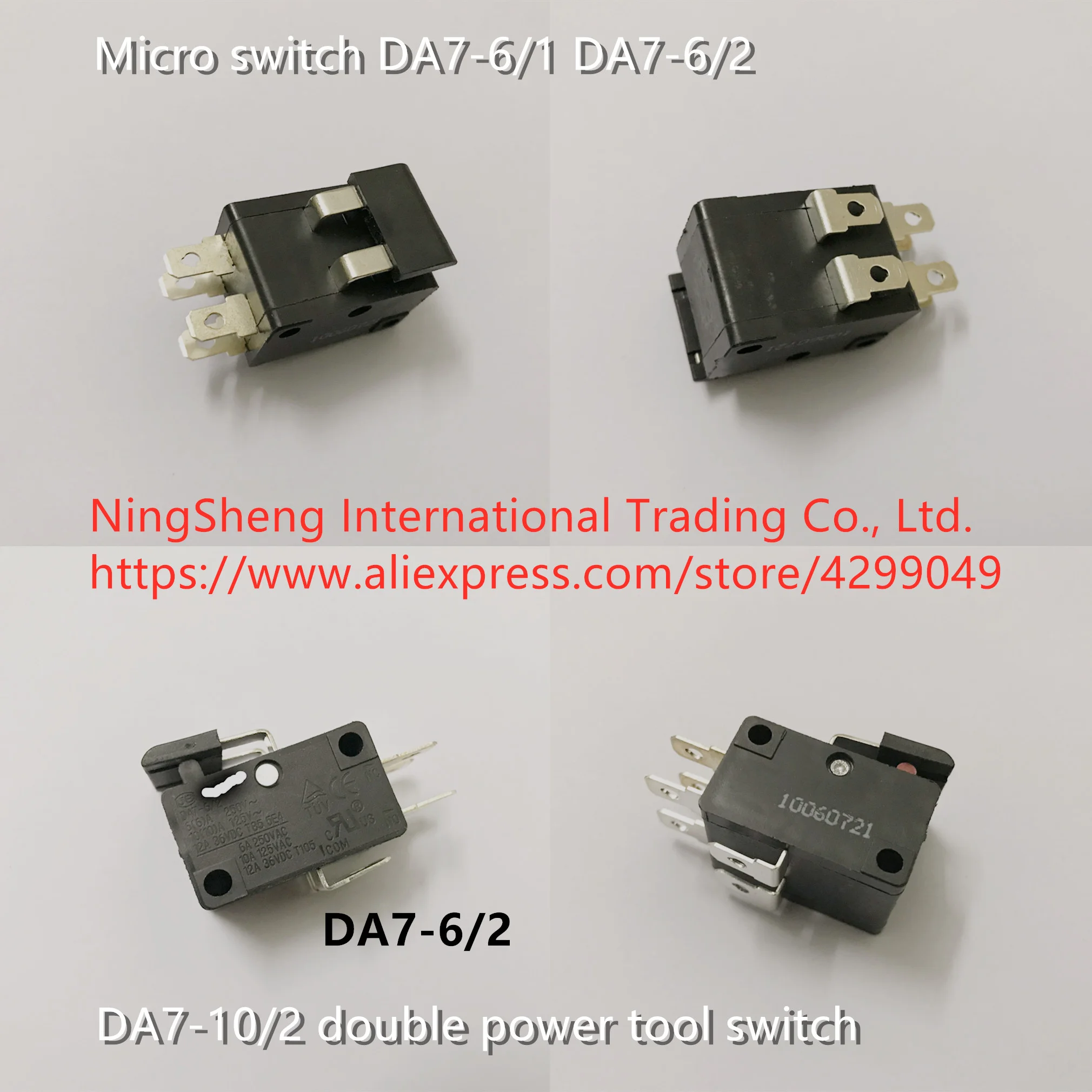 Double micro switch double row switch limit switch side by side DA7-10/2 