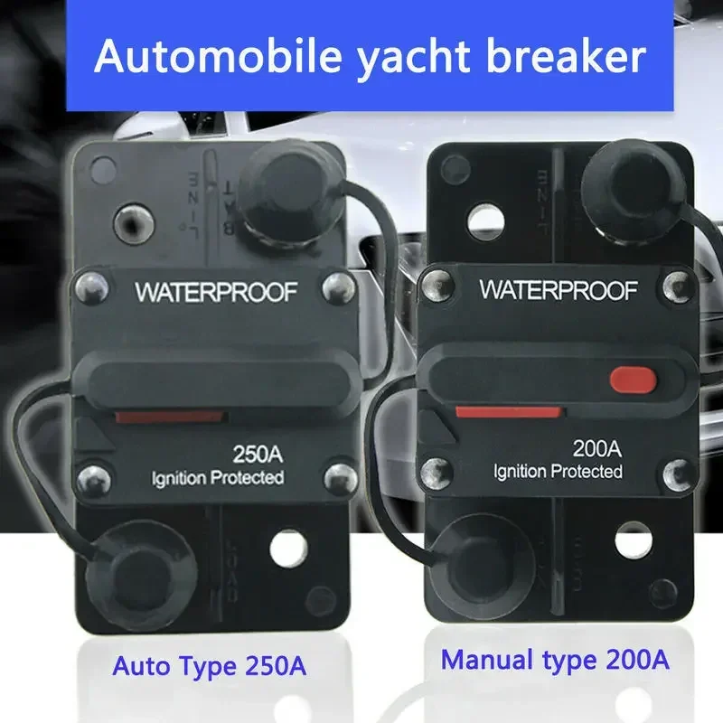30A 40A 50A 60A 70A 80A 100A 120A 150A 200A 250A 300A AMP Circuit Breaker Fuse Reset 12-48V DC Car Boat Auto Waterproof