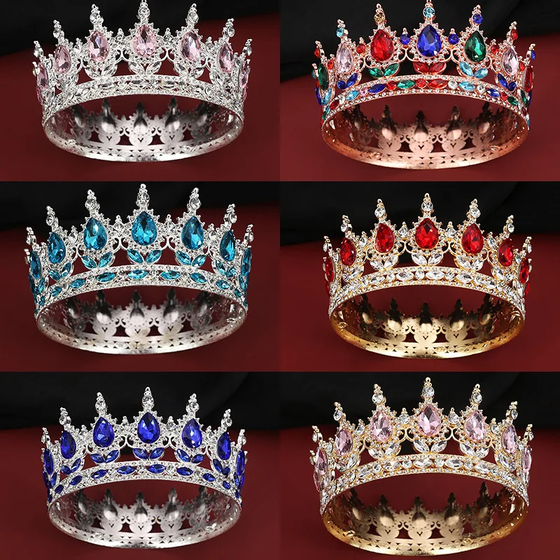 Queen Crown for Women Crystal Tiara and Crown for Girl Rhinestones Hair Accessories for Wedding Bride Birthday Party Prom