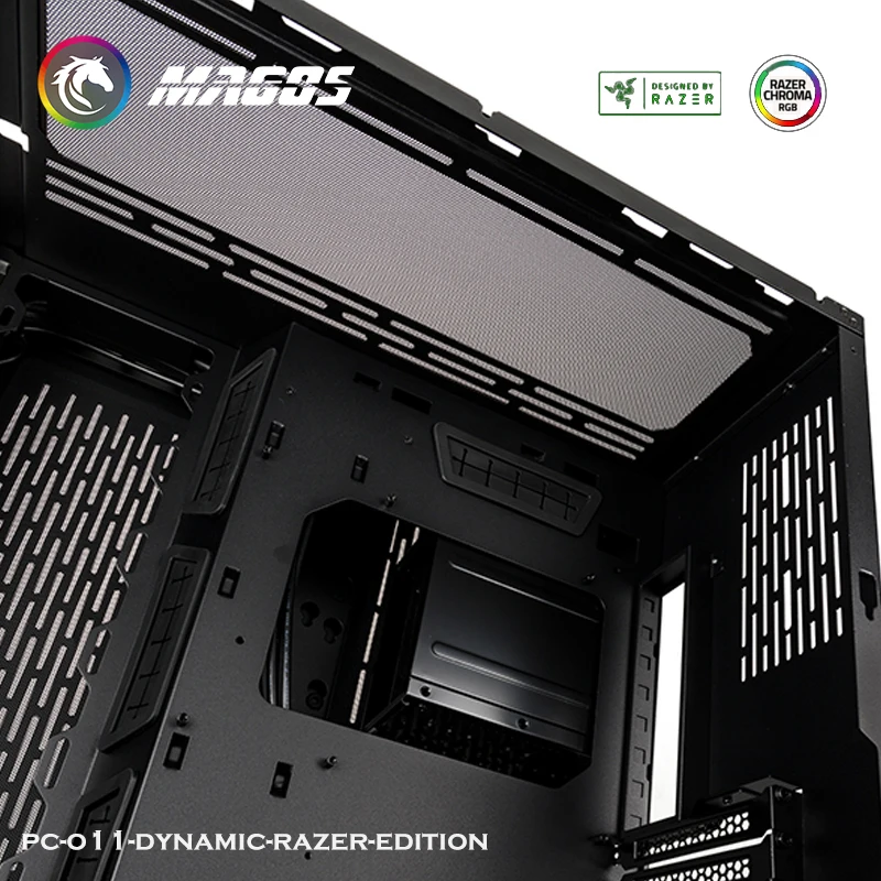 Lianli Pc O11 Dynamic Razer Edition Water Cooling Computer Case Best Mod Pc Case Gamer Cabinet Full Tower Side Permeable Pc Case Computer Cases Towers Aliexpress